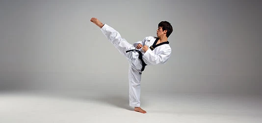 Taekwondo for self-defense training in action, improving confidence, discipline, and safety skills.
