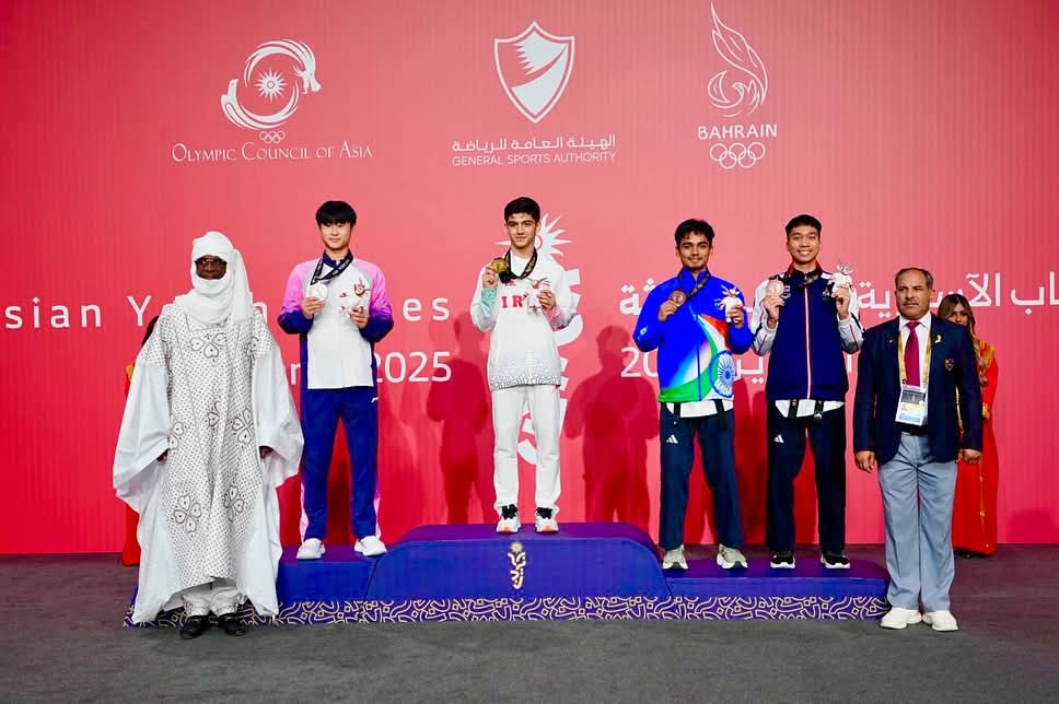 Taekwondo medal winners at Asian Youth Games 2025